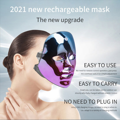 Pro-Level Skincare: USB Rechargeable LED Face Mask